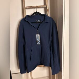 NEW Men's Navy Zip Up Sweater